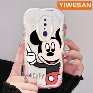 เคสโทรศัพท์มือถือ ซิลิโคนใส กันกระแทก ลายการ์ตูนมิกกี้เมาส์น่ารัก สีครีม สําหรับ OPPO F11 Pro A9X A9 2019