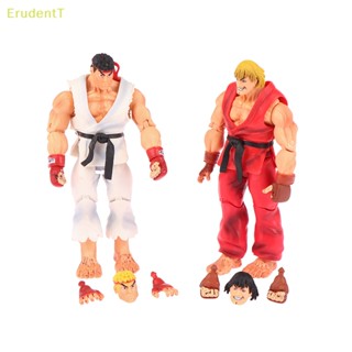 [ErudentT] ตุ๊กตาฟิกเกอร์ PVC รูปการ์ตูนอนิเมะ Kawaii Street Fighter Hoshi Ryu Ken Masters น่ารัก ของขวัญ สําหรับตกแต่งห้อง