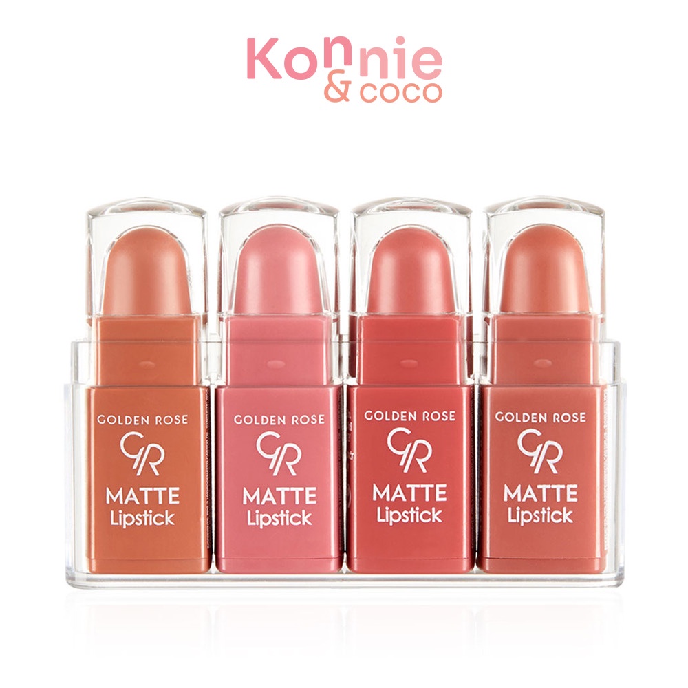 golden-rose-matte-mini-lipstick-set-4g-โกลเด้น-โรส-ลิปสติกเนื้อแมทแท่งจิ๋ว