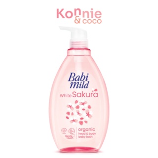 Babi Mild White Sakura Organic Head &amp; Body Baby Bath 800ml.