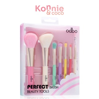 ODBO Perfect Brush Beauty Tools 7pcs OD8-193 เซตแปรงแต่งหน้าสีพาสเทล 7 ชิ้น.