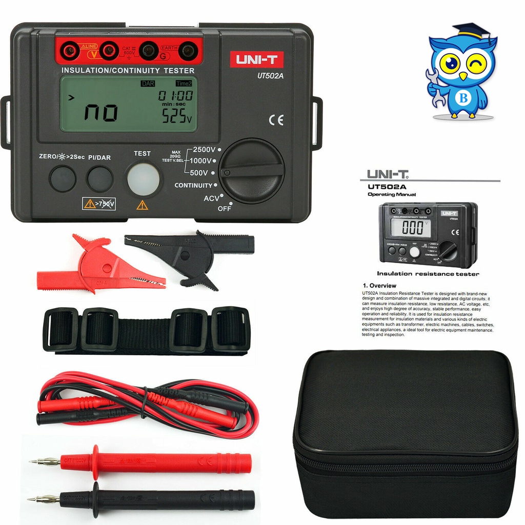 ของแท้ UNI-T UT502A เมกะโอมห์มิเตอร์ ดิจิตอล 2500V เครื่องวัดความเป็น ...