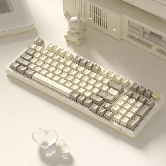 Bastc AK98 คีย์บอร์ดเมคคานิคอลไร้สาย RGB สไตล์เรโทร พร้อมโครงสร้างเกม ...