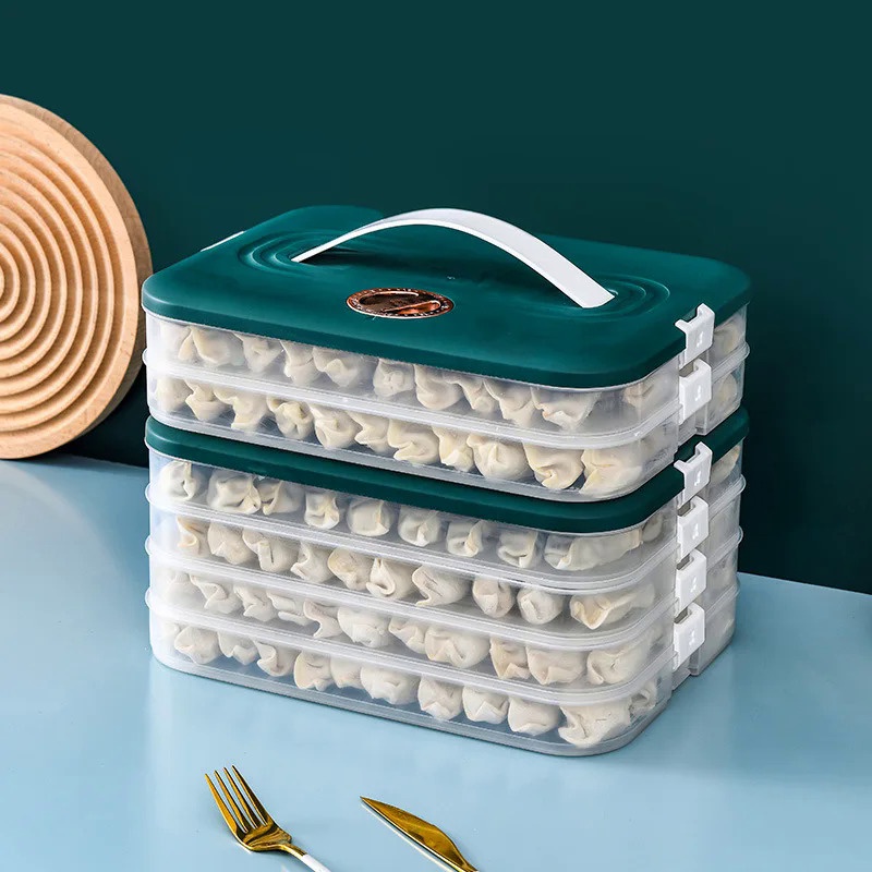 Dumplings Box Dumplings Storage Box Refrigerator Dumpling Freezing 1-4 ...