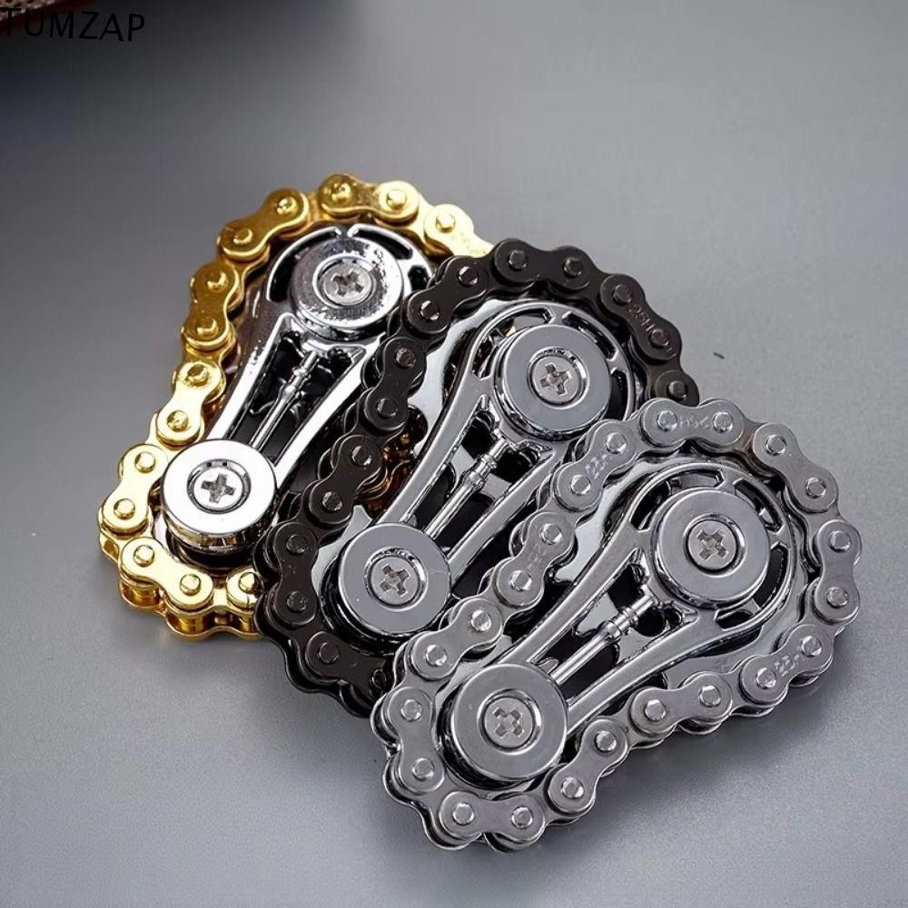 Tumzap ปลายนิ้ว Gyro Mechanical, Gyroscope โซ่เกียร์ Hand Spinner Chain ...