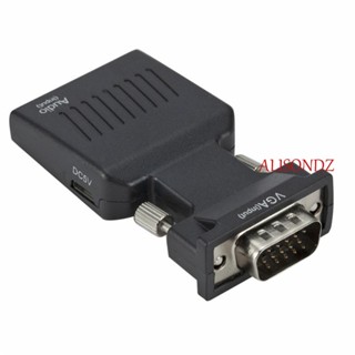 Alisondz VGA เป็น HDMI อะแดปเตอร์แปลง, สายเชื่อมต่อ พร้อมเสียง, แสง และยืดหยุ่น Micro Usb สายไฟคอมพิวเตอร์ไปยังทีวี ความละเอียดสูง อะแดปเตอร์โทรทัศน์