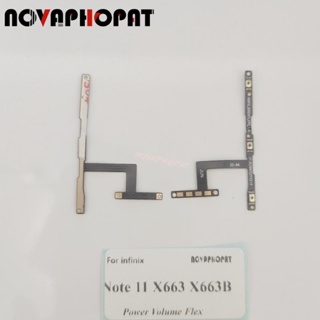 Novaphopat สายเคเบิลปุ่มกดเปิดปิดเสียง สําหรับ Infinix Note 11 X663 X663B