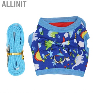 Allinit Vest Harnesses Leash Dinosaur Pattern  Walking Suit For Small Pet