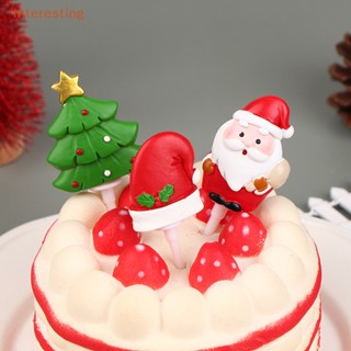 [Interesting] ท็อปเปอร์เรซิ่น ลายการ์ตูน Merry Christmas สําหรับตกแต่งเค้กปาร์ตี้คริสต์มาส 1 ชิ้น