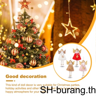 【Buran】จี้ตุ๊กตา Merry Christmas 4 ชิ้น สําหรับตกแต่งบ้าน หน้าต่าง ประตู DIY