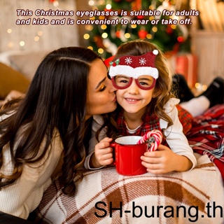 【Buran】แว่นตาซานตาคลอส 1/2 ผ้าไม่ทอ พร็อพถ่ายรูป สําหรับผู้ใหญ่ ปาร์ตี้คริสต์มาส ถ่ายทอดสด