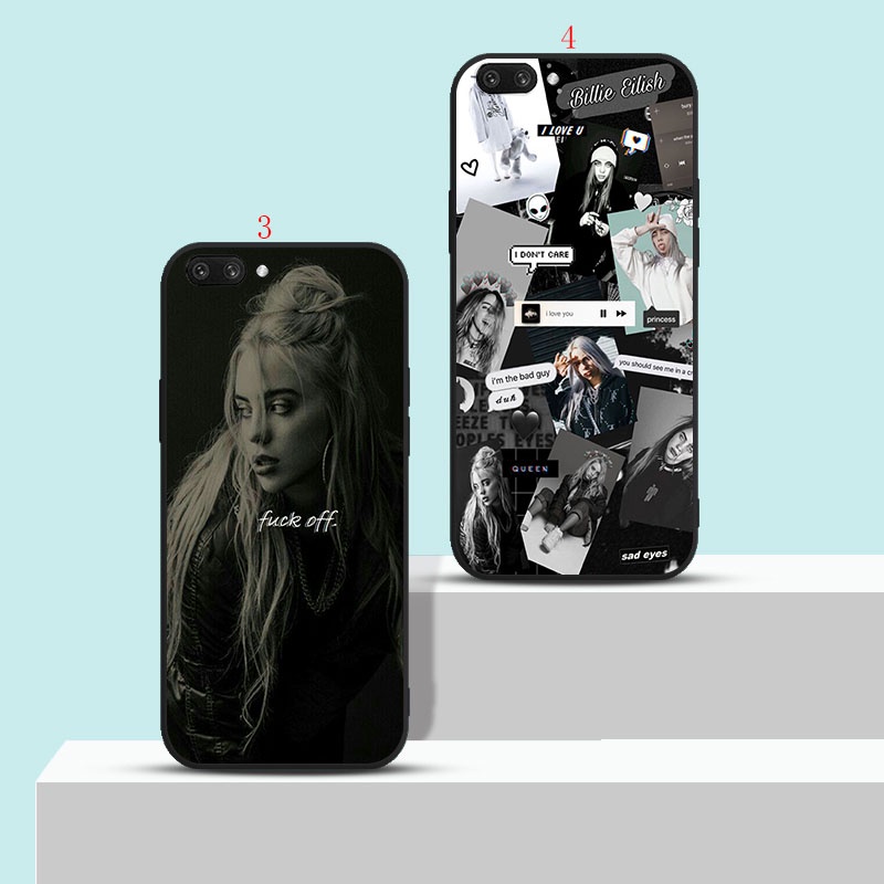 เคสโทรศัพท์มือถือแบบนิ่ม-ลาย-billie-eilish-น่ารัก-สีดํา-สําหรับ-iphone-x-xs-5-5s-6-6s-pplus-7-8-7-plus-8-plus-se-2016-h14