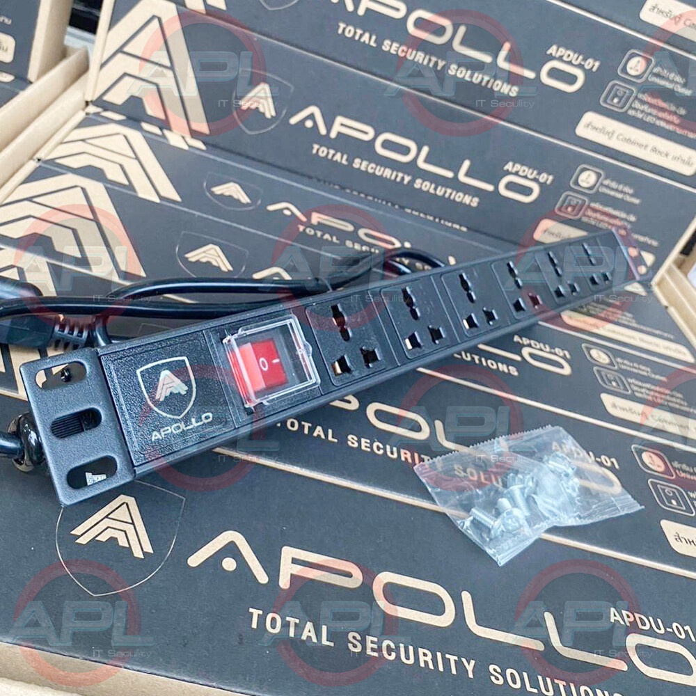 Apollo ปลั๊กตู้ Rack PDU 6ช่อง รุ่น APDU-01 สำหรับตู้ Cabinet Rack 6U ...