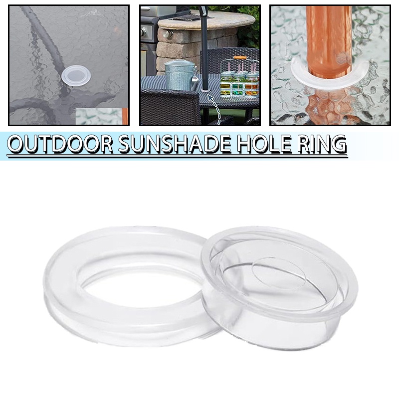 Silicone Patio Table Umbrella Hole Ring Plug and Cap Set for Glass