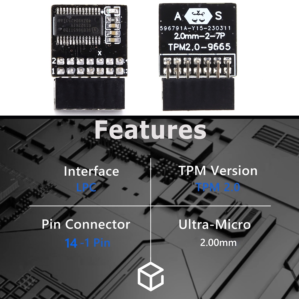 Tpm 2.0 โปรเซสเซอร์เข้ารหัส LPC บอร์ดอินเตอร์เฟซ การ์ดระยะไกล สําหรับ ...