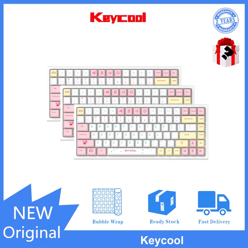 Keycool คีย์บอร์ดไร้สาย 84 คีย์ สามโหมด แบบมีสาย สําหรับเล่นเกม ...