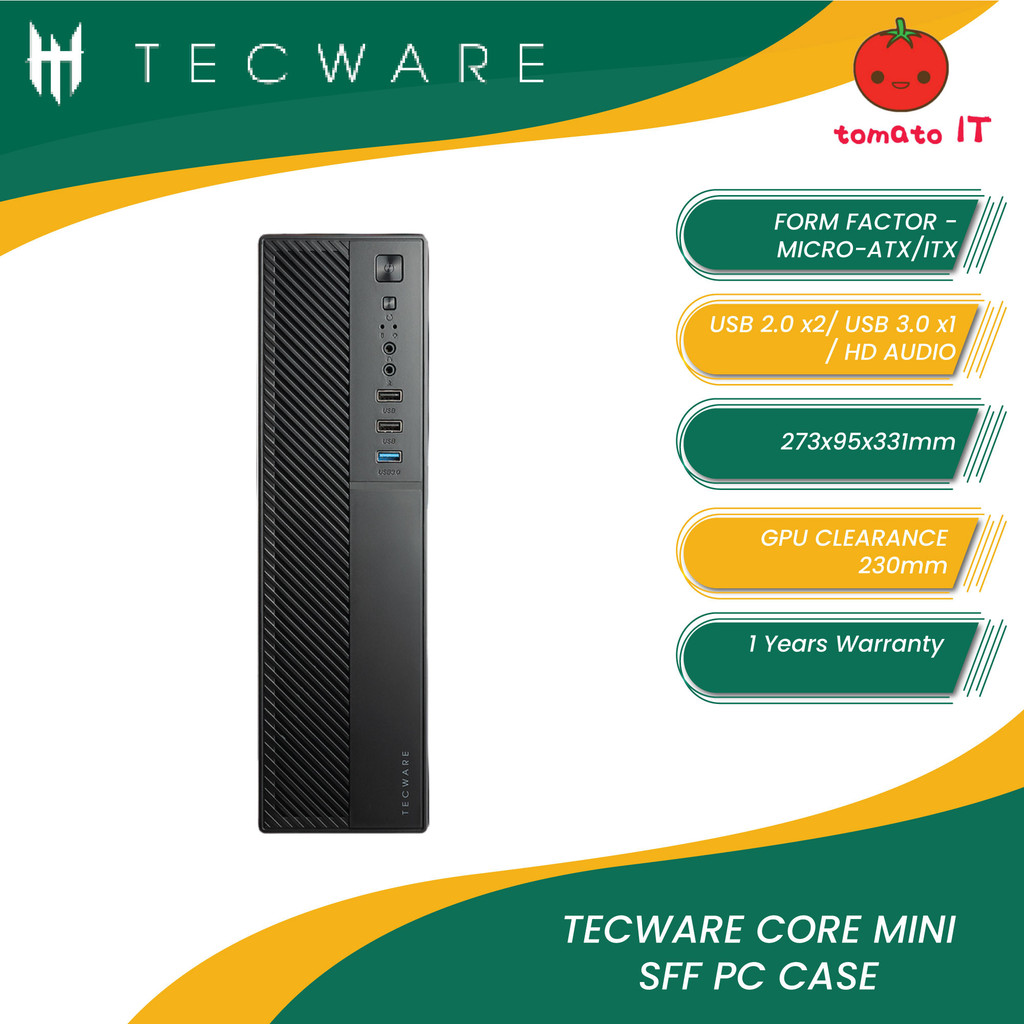 Tecware Core Mini Micro-ATX PC Case พร้อม PSU 250W | Shopee Thailand