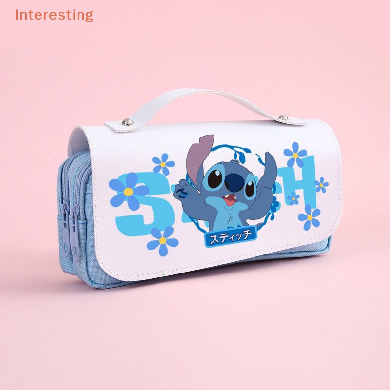 interesting-กระเป๋าดินสอ-ลายการ์ตูนดิสนีย์-stitch-3-ชั้น-มีซิป-กันน้ํา-จุของได้เยอะ-แบบพกพา-สําหรับนักเรียน