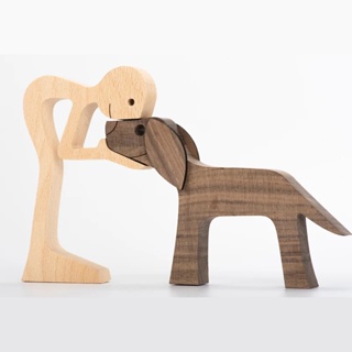 [New product in stock] Nordic puppy family decoration wooden creative decoration desktop decoration quality assurance O0B6