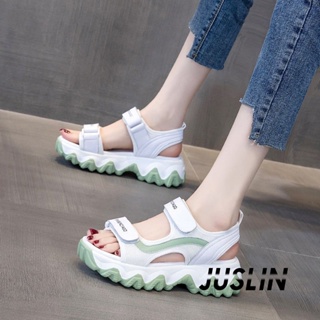 JUSLIN   รองเท้าแตะผู้หญิง ส้นแบน ใส่สบาย สไตล์เกาหลี รองเท้าแฟชั่น 2023 ใหม่  ins ทันสมัย ทันสมัย Trendy B98G1RH 37Z230910