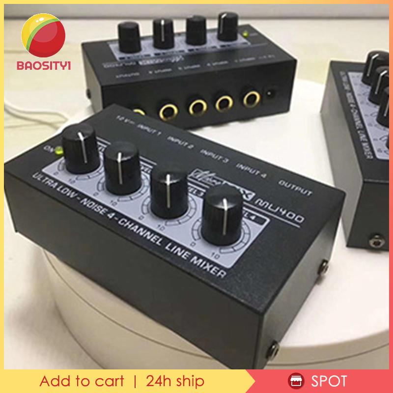 baosity1-เครื่องมิกเซอร์เสียง-12v-4-ช่อง-สําหรับกีตาร์-เบส-และสตูดิโอ