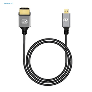 Angeyong สายเคเบิลอะแดปเตอร์ 4k120hz Hdmi เป็น Hdmi บางพิเศษ ยาว 1 เมตร 2 เมตร 3 เมตร สําหรับทีวี คอมพิวเตอร์ 8k 60hz 120hz