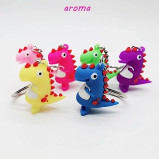 Aroma พวงกุญแจ จี้ตุ๊กตาการ์ตูนไดโนเสาร์ 3D น่ารัก สร้างสรรค์ สําหรับห้อยกระเป๋าเป้สะพายหลัง