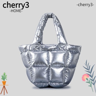 Cherry3 กระเป๋าถือ กระเป๋าช้อปปิ้ง ผ้าฝ้าย แบบนิ่ม น้ําหนักเบา จุของได้เยอะ แฟชั่นฤดูหนาว สําหรับผู้หญิง
