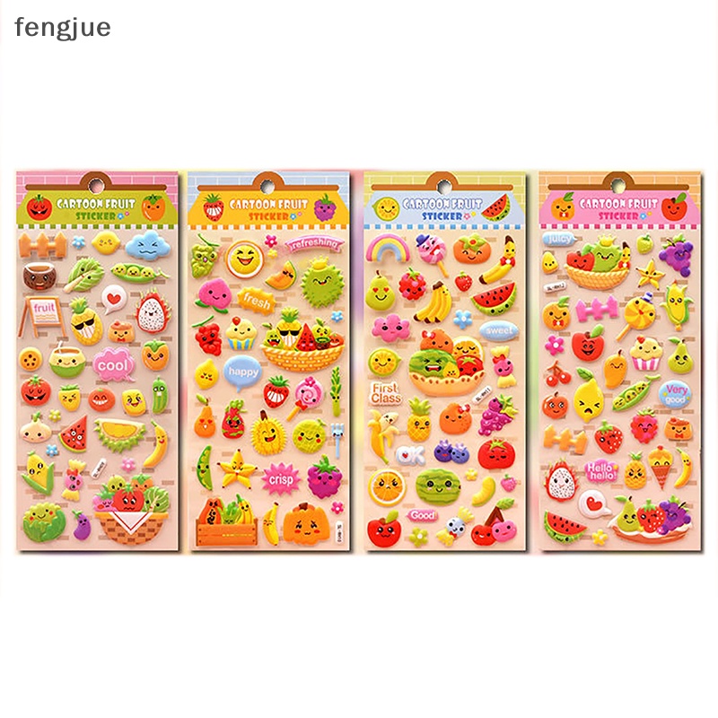fengjue-สติกเกอร์-ลายผัก-ผลไม้-3d-diy-สําหรับติดตกแต่งไดอารี่-โทรศัพท์มือถือ-เด็กอนุบาล-th