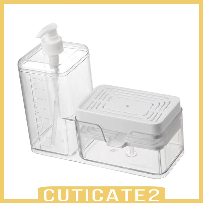 cuticate2-ขวดปั๊มสบู่เหลว-พร้อมที่ใส่สบู่เหลว-สําหรับห้องครัว