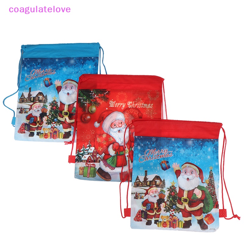coagulatelove-กระเป๋าเป้สะพายหลัง-หูรูด-ลายซานตาคลอส-ของขวัญคริสต์มาส-ขายดี