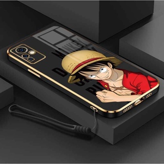 เคสโทรศัพท์มือถือ ซิลิโคนนิ่ม ป้องกันกล้อง ลายการ์ตูนลูฟี่ OnePiece หรูหรา พร้อมสายคล้อง สําหรับ Infinix Zero X Pro Infinix Zero X