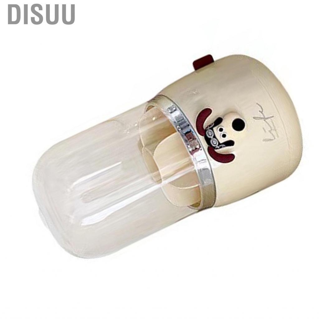 disuu-makeup-brush-storage-holder-dustproof-clear-easy-to-clean-yellow-multifunctional-stylish-box-with-dog-head-for-desktop-dormitory