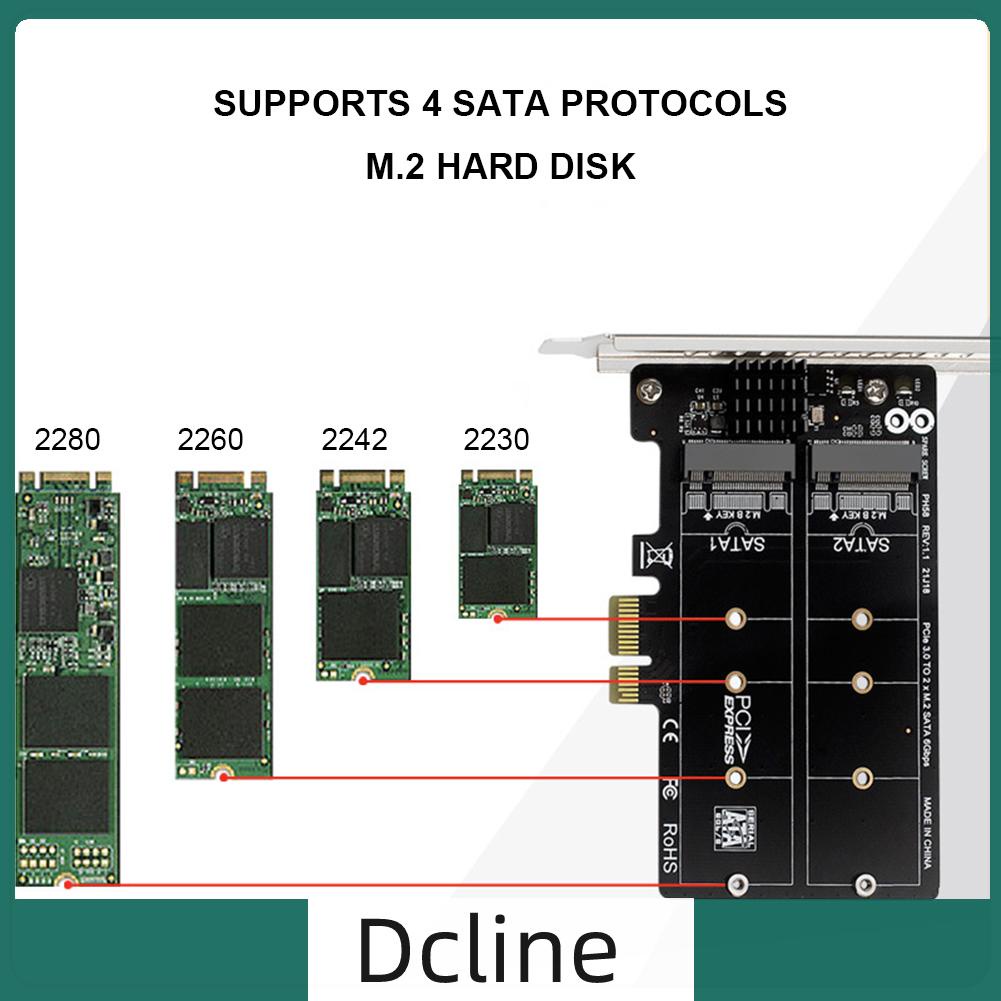 dcline-th-การ์ดต่อขยาย-m-2-sata-เป็น-pcie-dual-disk-raid-m2-sata-รองรับ-m-2-ssd