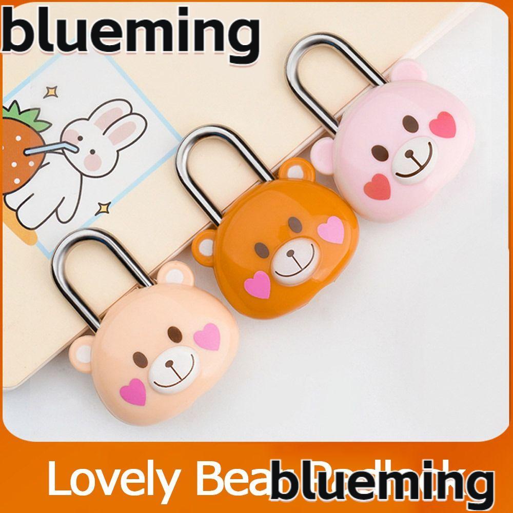 blueming2-กุญแจล็อคตู้เสื้อผ้า-เหล็ก-พลาสติก-ลายการ์ตูนหมี-คุณภาพสูง-สําหรับนักเรียน