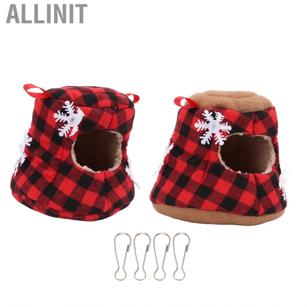 allinit-2pcs-winter-warm-flannel-pet-birds-sleeping-cage-hanging-house