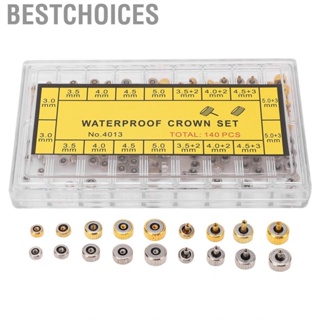 Bestchoices Watch  Kit 140 Pieces Crown Replacement Parts With Storage