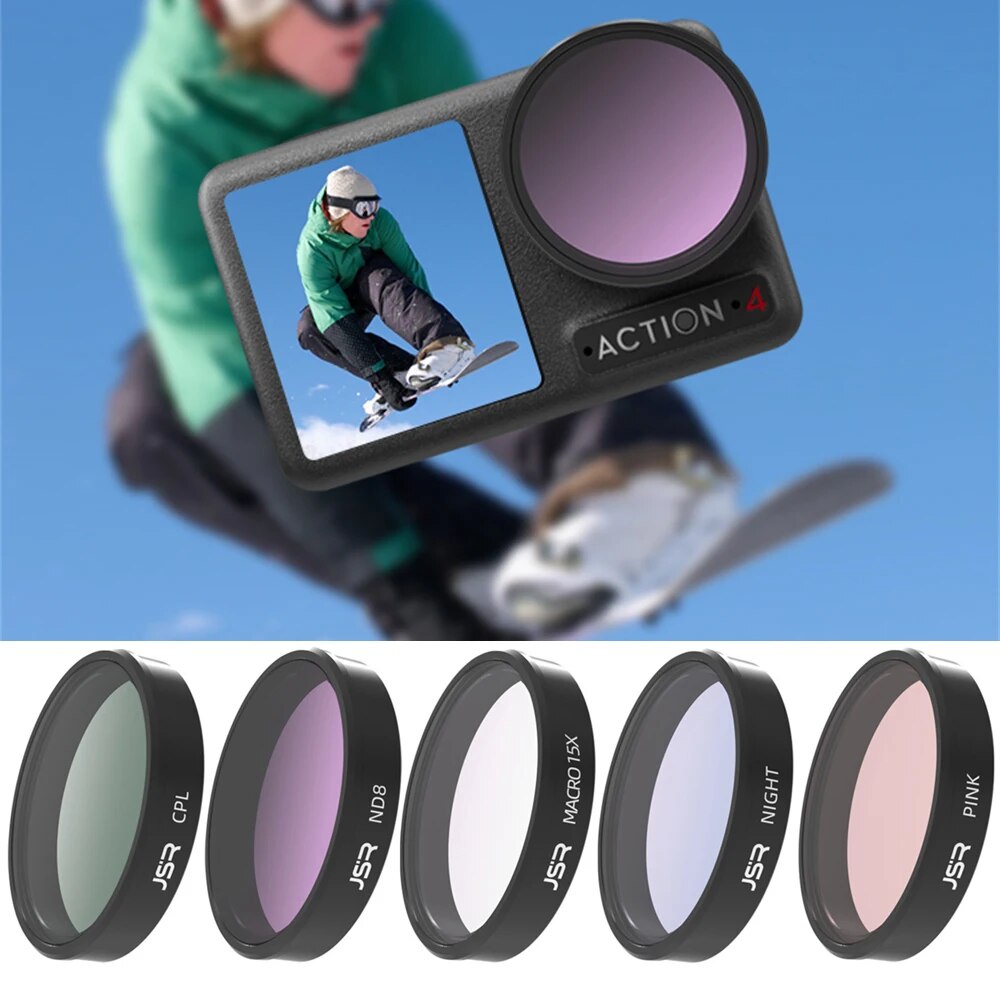 Action Sports Lens Filter Set For DJI OSMO Action 3/4 Neutral Density ...