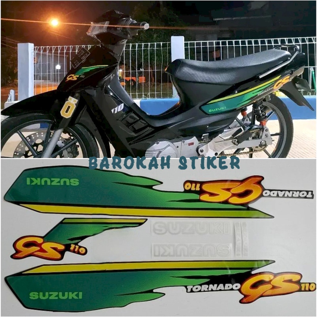 Hijau ค ณภาพด ท ส ดส เข ยว Suzuki Gs Tornado 110 สต กเกอร รายการเสารถ