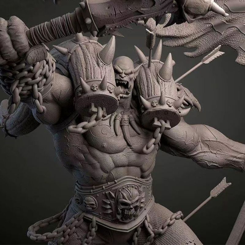 โมเดลฟิกเกอร์เรซิ่น World of Warcraft Galush Hell Roaring ขนาด 75 มม. ...
