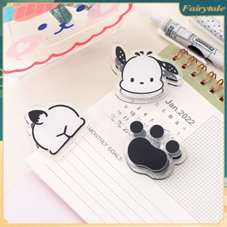 ❀ Kawaii Pochacco File Note Clip น่ารักคลิปอะคริลิกแฟ้มหนีบกระดาษคลิปที่คั่นหน้าผู้ถือคลิปตกแต่งอุปกรณ์นักเรียนตกแต่งเดสก์ทอป