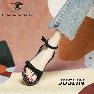 JUSLIN   รองเท้าแตะผู้หญิง ส้นแบน ใส่สบาย สไตล์เกาหลี รองเท้าแฟชั่น 2023 ใหม่  Beautiful Unique fashion Korean Style D22E03F 37Z230910