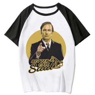 Better Call Saul เสื้อยืด พิมพ์ลายมังงะ สไตล์ฮาราจูกุ สําหรับผู้หญิง