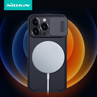 สําหรับ iPhone 15 Pro Max / 15 Pro / 15 เคส NILLKIN คุณภาพ แข็ง PC + TPU สไลด์ ฝาครอบป้องกันเลนส์กล้อง