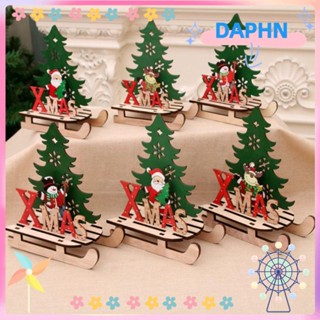 Daphs ตุ๊กตาซานตาคลอส แบบไม้ สําหรับตกแต่งบ้าน ต้นคริสต์มาส DIY