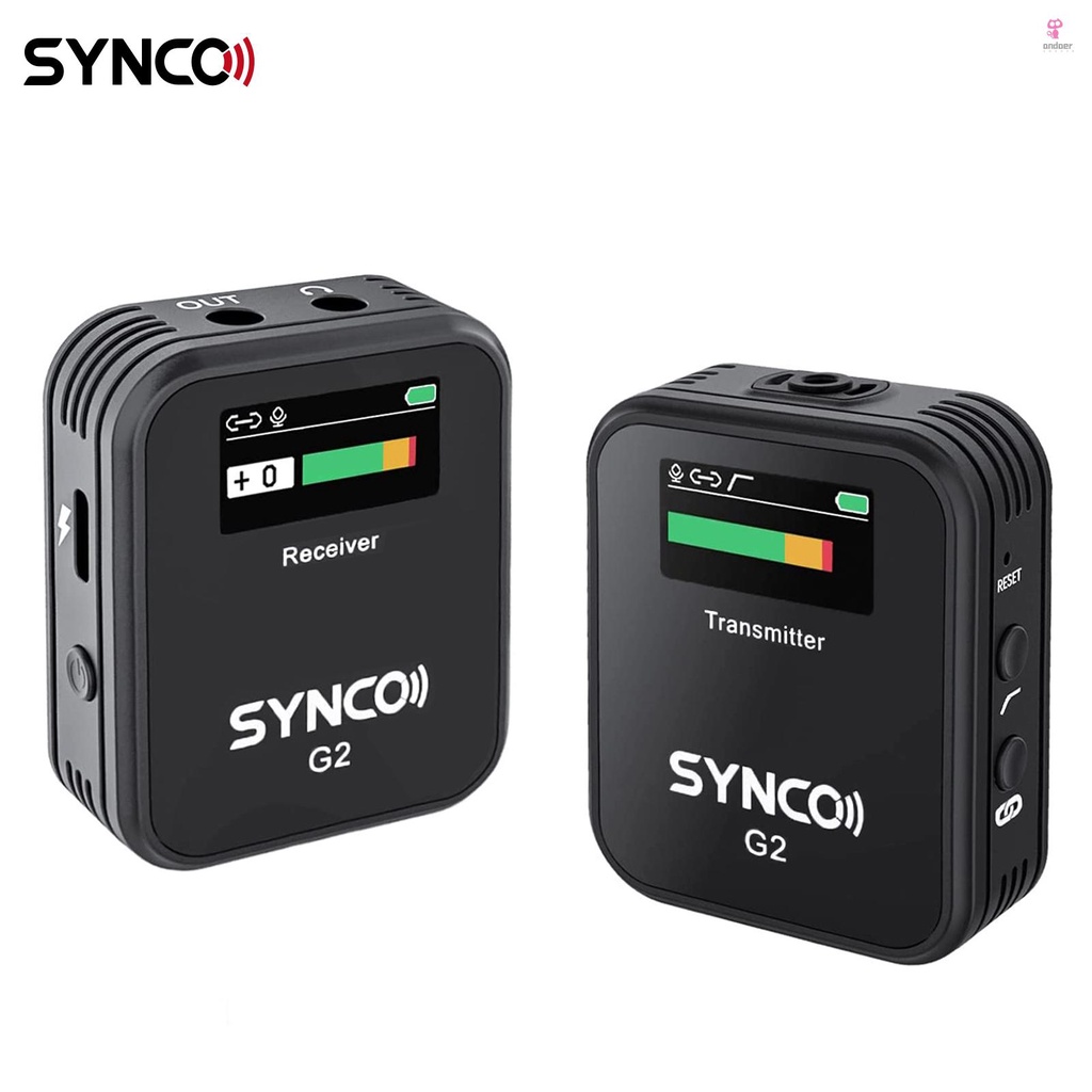 synco-g2-a1-wireless-microphone-system-with-tft-screen-ideal-for-live-streaming-and-camcorders