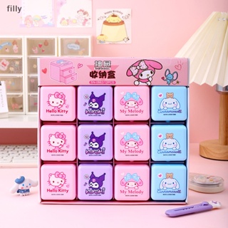 กล่องเก็บเครื่องประดับ ลิ้นชัก แบบตั้งโต๊ะ ขนาดเล็ก ลายการ์ตูน Sanrio Hello Kitty Cinnamoroll My Melody Kuromi น่ารัก