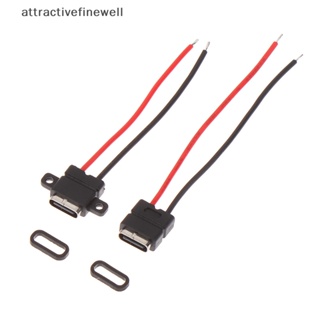 [attractivefinewell] ซ็อกเก็ตเชื่อมต่อสายชาร์จ Type-c ตัวเมีย USB Type c สําหรับทีวี 1 ชิ้น