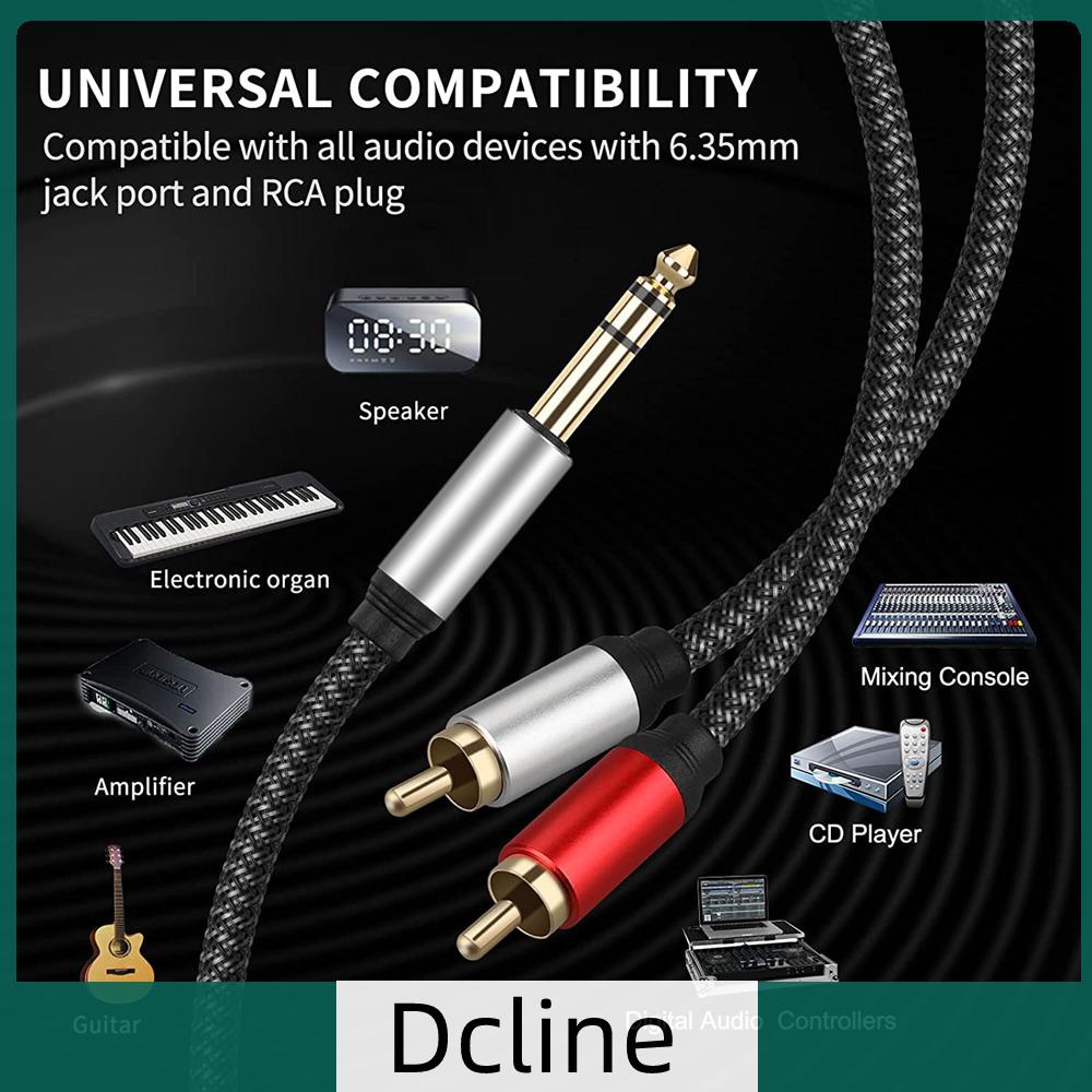 dcline-th-สายเคเบิลอะแดปเตอร์แยกเสียง-ตัวผู้-6-35-มม-เป็นตัวผู้-2rca