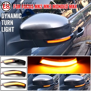 Hys ไฟเลี้ยวไดนามิก LED สีดํา สําหรับ Ford Focus 2 3 Mk2 Mk3 Mondeo Mk4